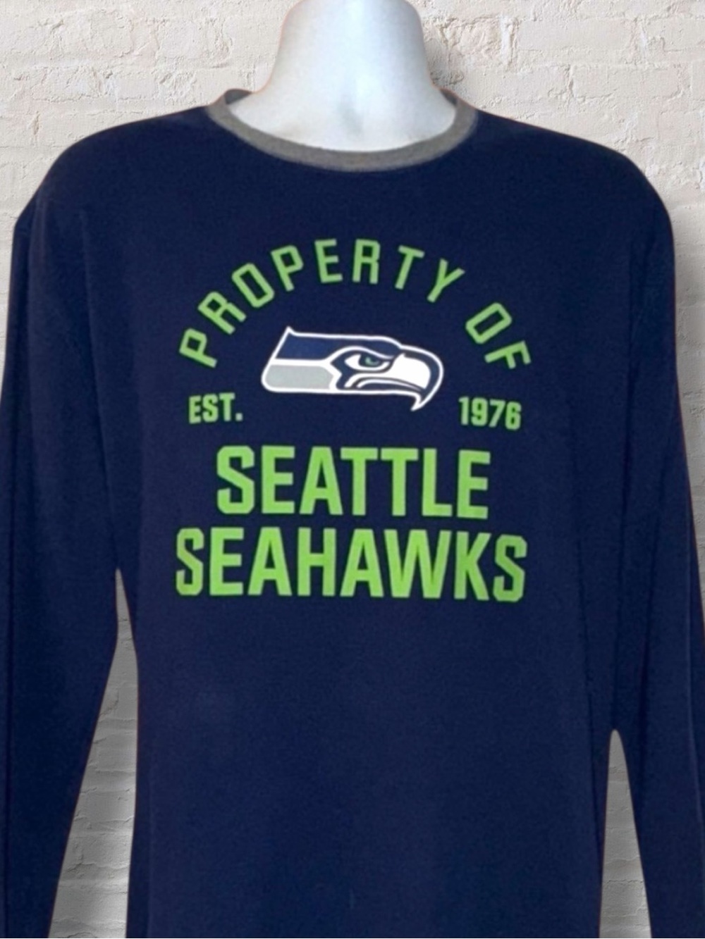 NFL Pro Line Seattle Seahawks Thermal Long Sleeve Henley Men’s Size - XXL